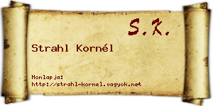 Strahl Kornél névjegykártya